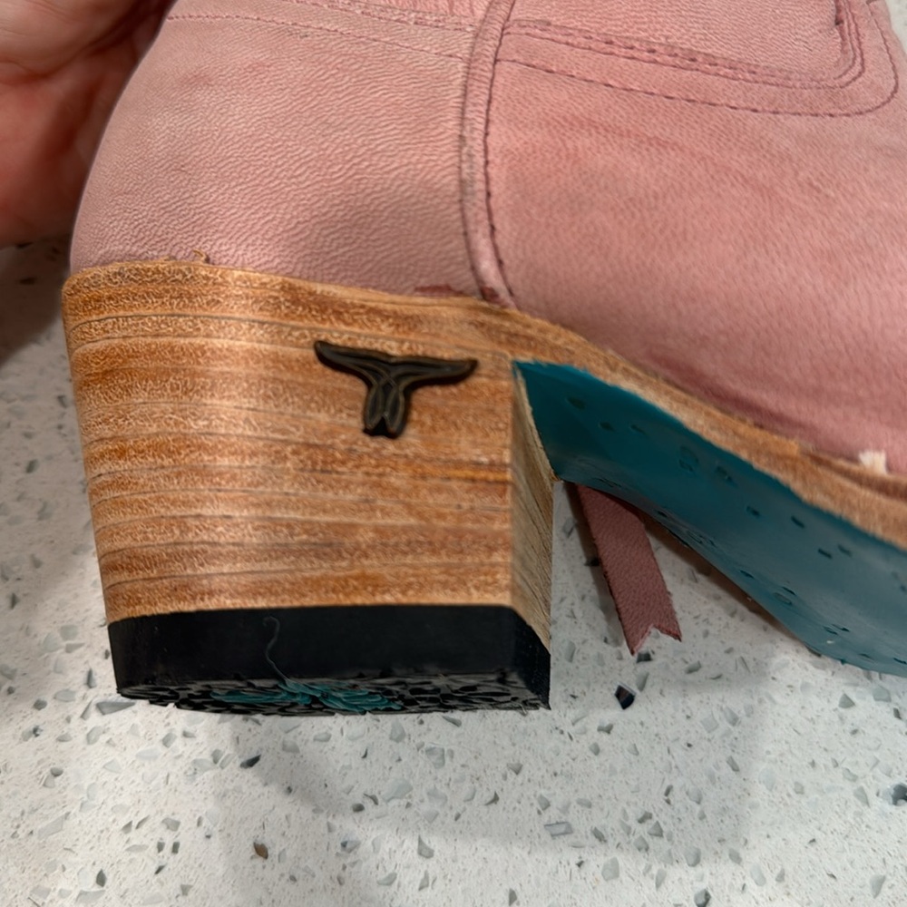 Lane blush pink cowboy boots - Picture 4 of 15